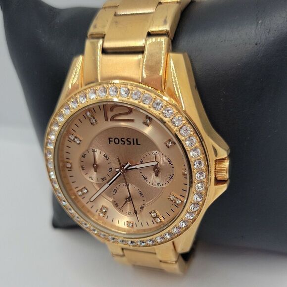 Fossil Riley ES2811 Women's Stainless Steel Analog Dial Quartz Wrist Watch DE278 - Picture 2 of 10